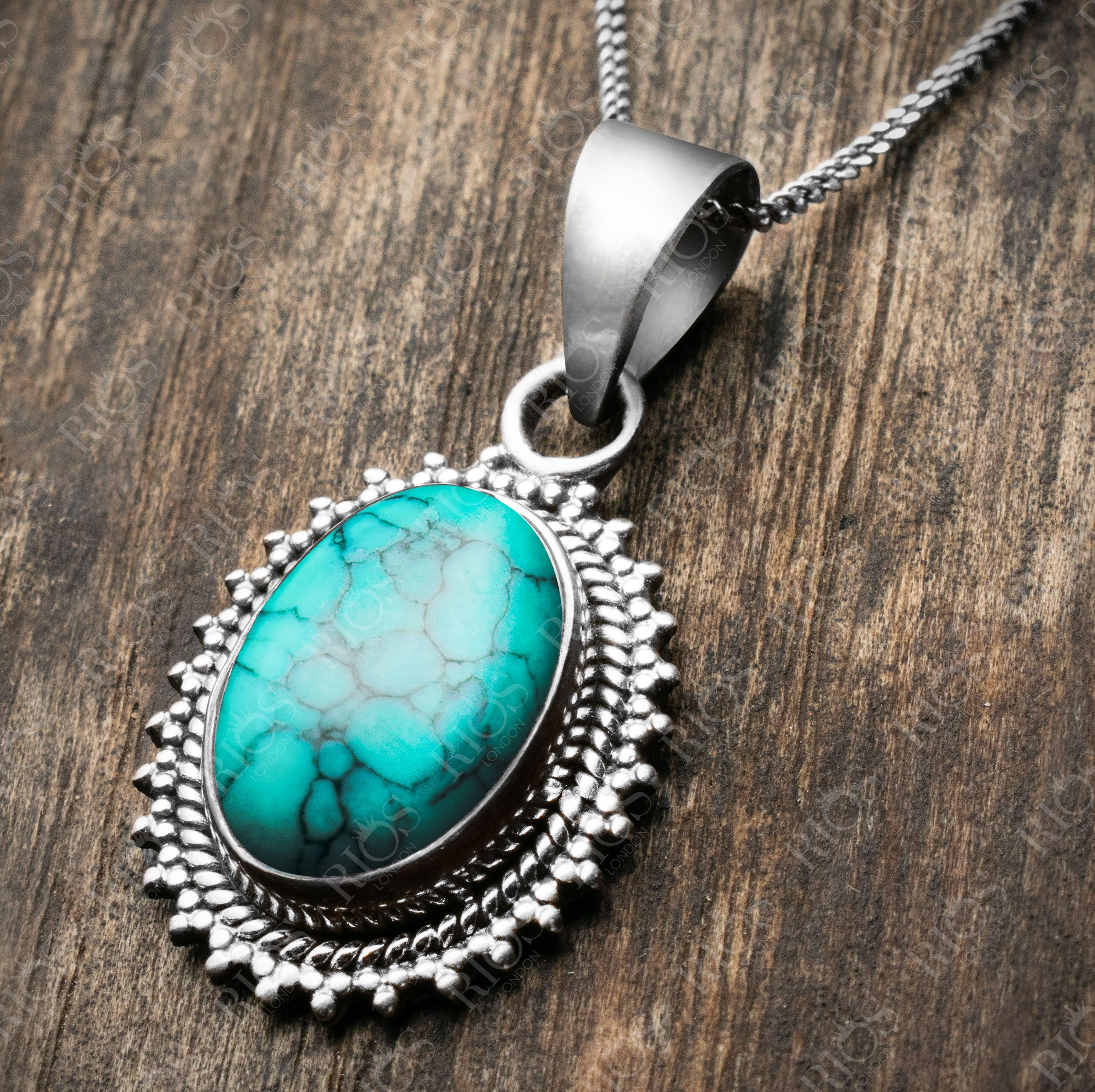 925 Sterling outlet Silver Turquoise Necklace