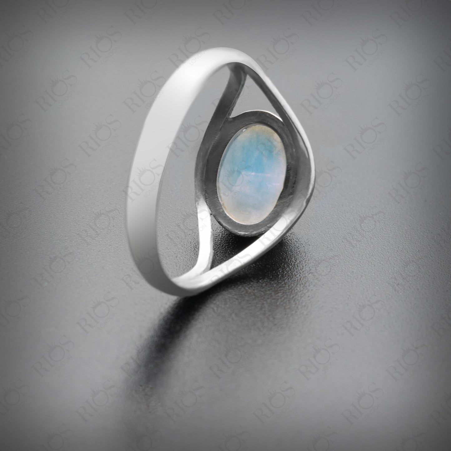 New Natural MOONSTONE 925 Sterling Silver Elegant Women Gemstone Ring Gift Boxed