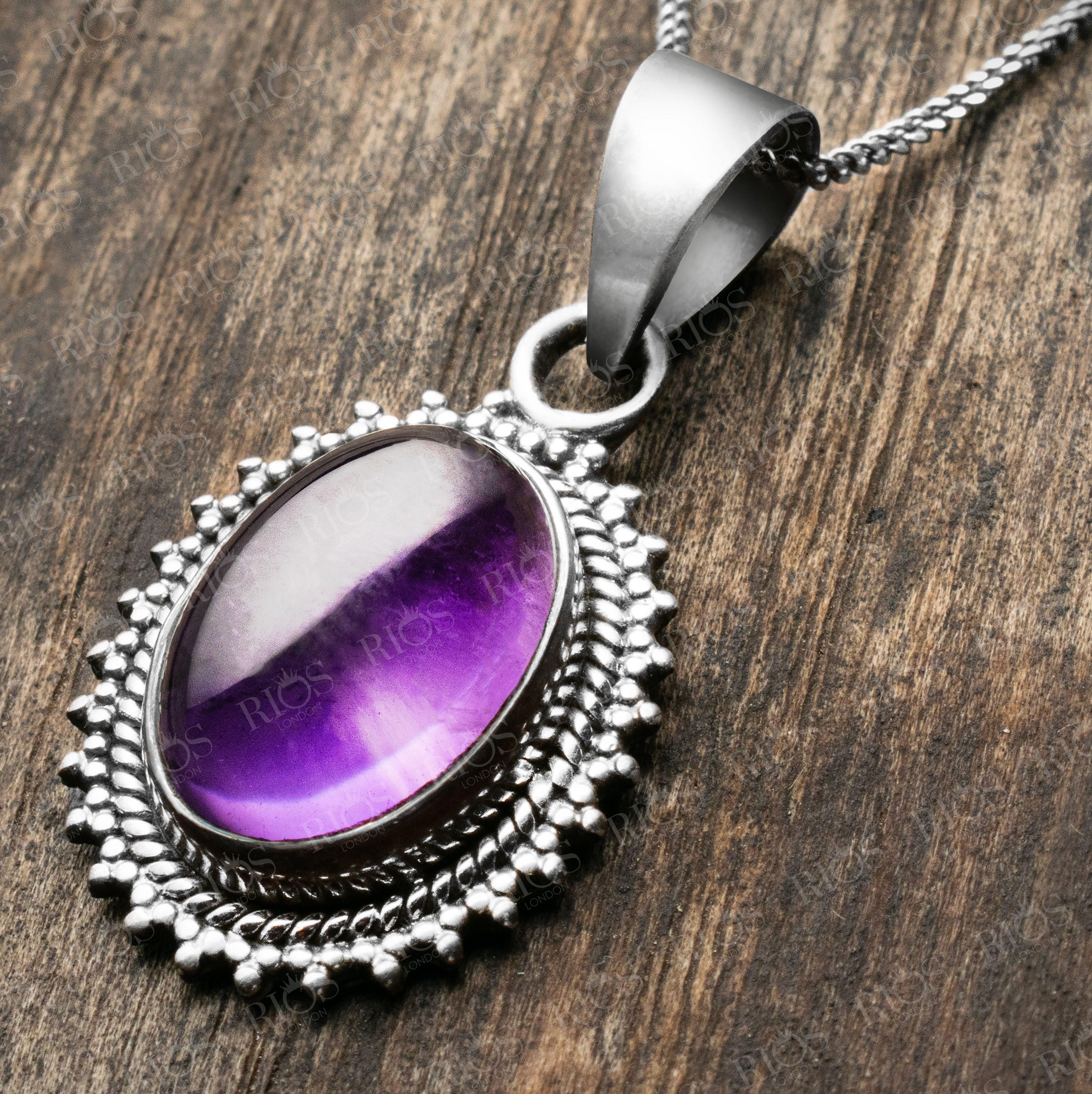 Stunning 925 Sterling Amethyst Necklace offers